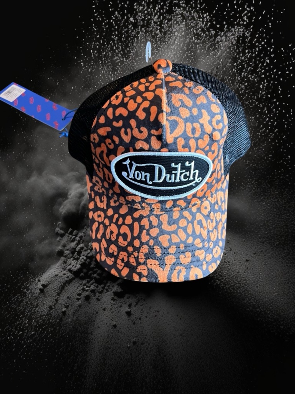Von Dutch Trucker Hat Orange Leopard Cheetah Print Y2K Mesh Snapback ⚡🌶️✨ - Picture 3 of 13